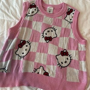 Hello Kitty Pink Sleeveless Top sweater vest size medium